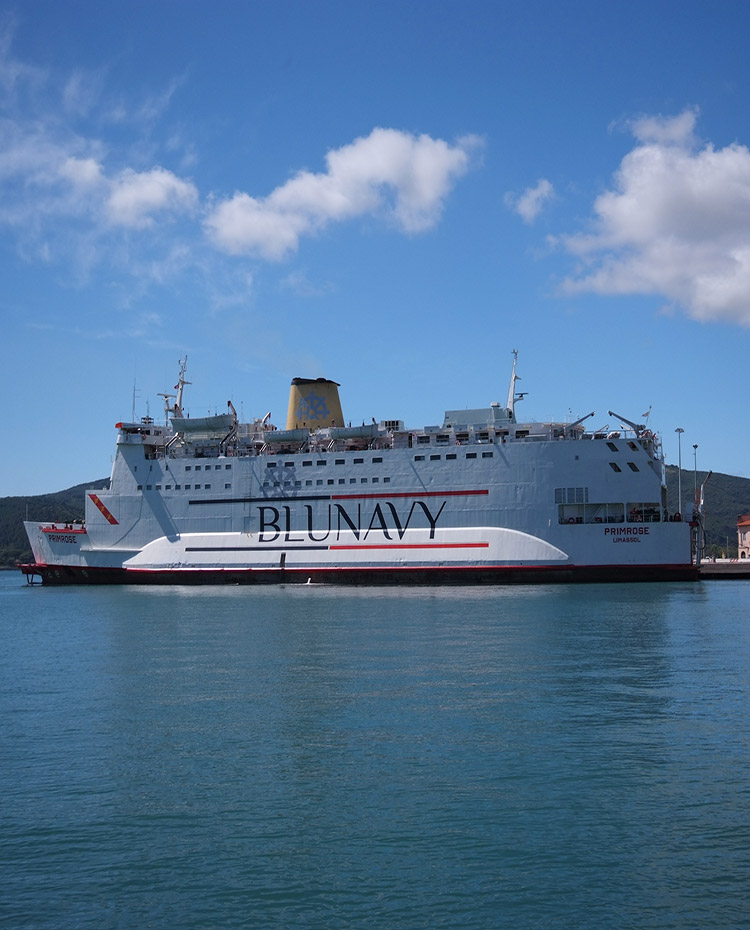 Ferry on line to the Island of Elba